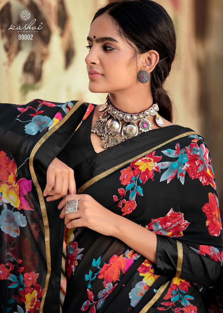 Kashvi Phulwari Casual Wear Georgette Printed Designer Saree Collection